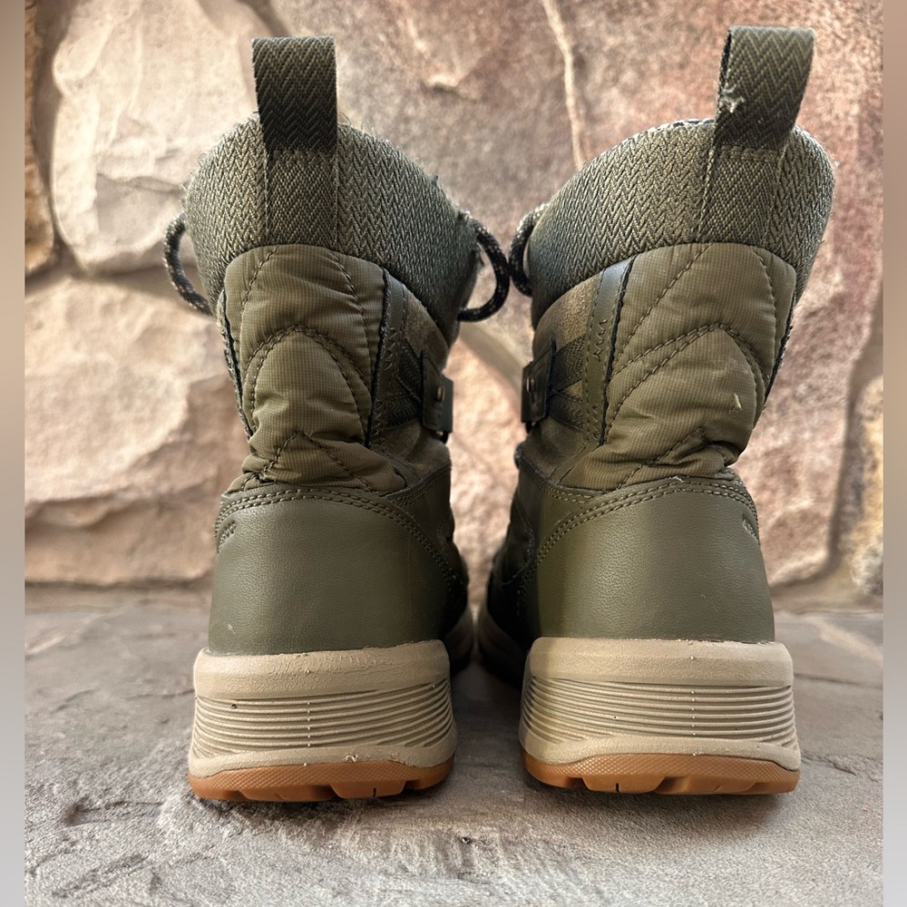 Columbia Boots Meadows Shorty Omni Heat 3D Winter In Army Green Mid Calf - Picture 6 of 9